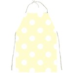Polka Dots - White on Cream Yellow Full Print Apron