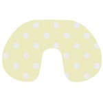 Polka Dots - White on Cream Yellow Travel Neck Pillow