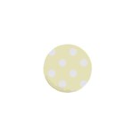 Polka Dots - White on Cream Yellow 1  Mini Button