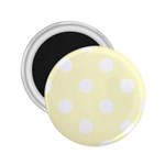 Polka Dots - White on Cream Yellow 2.25  Magnet