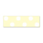 Polka Dots - White on Cream Yellow Sticker Bumper (10 pack)