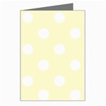 Polka Dots - White on Cream Yellow Greeting Card