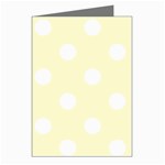Polka Dots - White on Cream Yellow Greeting Cards (Pkg of 8)