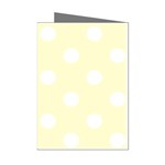 Polka Dots - White on Cream Yellow Mini Greeting Cards (Pkg of 8)