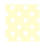 Polka Dots - White on Cream Yellow Greeting Card 4.5  x 6 
