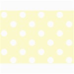 Polka Dots - White on Cream Yellow 5  x 7  Photo Cards