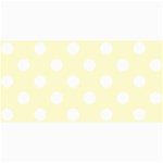Polka Dots - White on Cream Yellow 4  x 8  Photo Cards