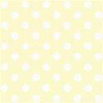 Polka Dots - White on Cream Yellow ScrapBook Page 8  x 8 