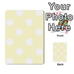 Polka Dots - White on Cream Yellow Multi-purpose Cards (Rectangle)