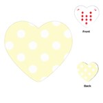 Polka Dots - White on Cream Yellow Playing Cards (Heart)