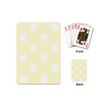 Polka Dots - White on Cream Yellow Playing Cards (Mini)
