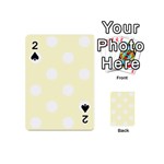 Polka Dots - White on Cream Yellow Playing Cards 54 (Mini)