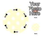 Polka Dots - White on Cream Yellow Playing Cards 54 (Round)