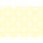 Polka Dots - White on Cream Yellow Birthday Cake 3D Greeting Card (7x5)
