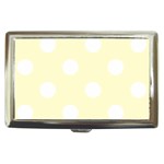 Polka Dots - White on Cream Yellow Cigarette Money Case