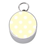 Polka Dots - White on Cream Yellow Silver Compass (Mini)
