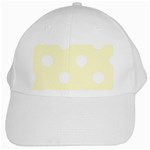 Polka Dots - White on Cream Yellow White Cap