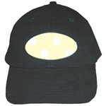 Polka Dots - White on Cream Yellow Black Cap