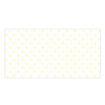 Polka Dots - Cream Yellow on White Satin Shawl