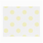 Polka Dots - Cream Yellow on White Small Glasses Cloth (2 Sides)