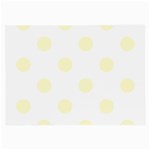 Polka Dots - Cream Yellow on White Large Glasses Cloth