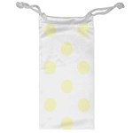 Polka Dots - Cream Yellow on White Jewelry Bag