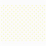 Polka Dots - Cream Yellow on White Collage 11  x 14 