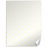 Polka Dots - Cream Yellow on White Canvas 36  x 48 