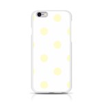 Polka Dots - Cream Yellow on White Apple iPhone 6/6S Silicone Case (Transparent)