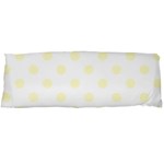 Polka Dots - Cream Yellow on White Body Pillow Case (Dakimakura) (One Side)