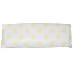 Polka Dots - Cream Yellow on White Body Pillow Case Dakimakura (Two Sides)