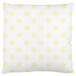 Polka Dots - Cream Yellow on White Standard Flano Cushion Case (Two Sides)