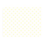 Polka Dots - Cream Yellow on White Double Sided Flano Blanket (Mini)