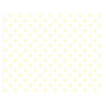 Polka Dots - Cream Yellow on White Double Sided Flano Blanket (Medium)