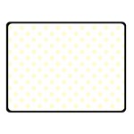 Polka Dots - Cream Yellow on White Fleece Blanket (Small) (One Side)