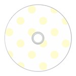 Polka Dots - Cream Yellow on White CD Wall Clock