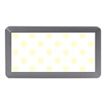 Polka Dots - Cream Yellow on White Memory Card Reader (Mini)