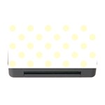 Polka Dots - Cream Yellow on White Memory Card Reader with CF