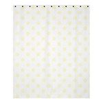 Polka Dots - Cream Yellow on White Shower Curtain 60  x 72  (Medium)