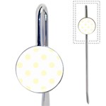 Polka Dots - Cream Yellow on White Book Mark