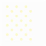 Polka Dots - Cream Yellow on White Small Garden Flag (Two Sides)