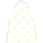 Polka Dots - Cream Yellow on White Full Print Apron