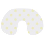 Polka Dots - Cream Yellow on White Travel Neck Pillow