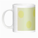 Polka Dots - Cream Yellow on White Night Luminous Mug