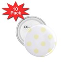 Polka Dots - Cream Yellow on White 1.75  Button (10 pack)