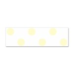 Polka Dots - Cream Yellow on White Sticker (Bumper)
