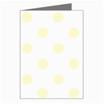 Polka Dots - Cream Yellow on White Greeting Cards (Pkg of 8)