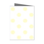 Polka Dots - Cream Yellow on White Mini Greeting Cards (Pkg of 8)