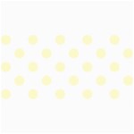 Polka Dots - Cream Yellow on White 4  x 8  Photo Cards