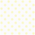 Polka Dots - Cream Yellow on White ScrapBook Page 8  x 8 